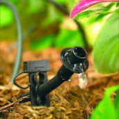 a micro irrigation system close-up view